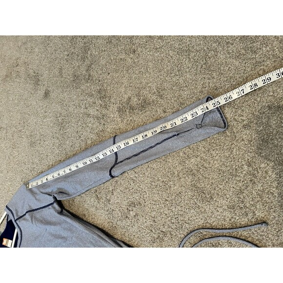 Lucy Tech M Workout Pullover Shirt Yoga Run Long Sleeve Top Ruching Keyhole Vent - Picture 8 of 8